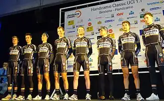 De ploeg aan de start van de Handzame Classic 2015.