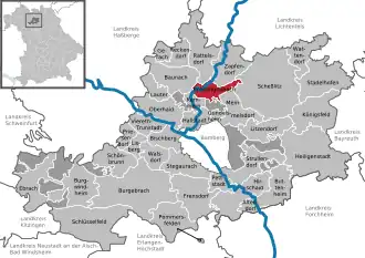 Kaart van Breitengüßbach