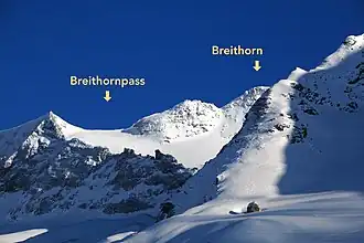 Breithorn gezien van op de Simplonpas