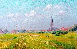 Voorjaarsmorgen, gezicht op Rhenen