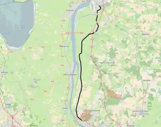 Spoorlijn Bremen-Farge - Bremerhaven-Wulsdorf Süd op de kaart
