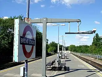 Het perron gezien naar het noorden.