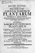 Prodromi fasciculi rariorum plantarum primus et secundus, 1739