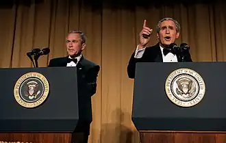 Steve Bridges (rechts) met president George W. Bush in 2006