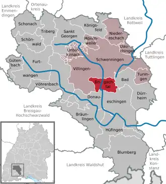 Kaart van Brigachtal