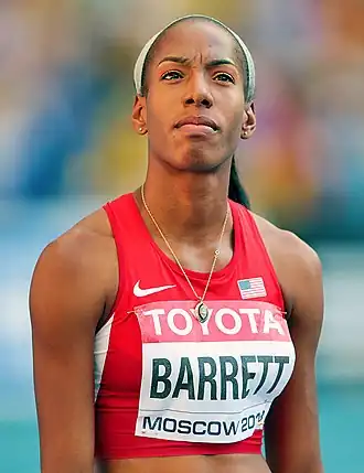 Brigetta Barrett op de WK 2013, Moskou