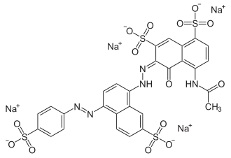 Structuurformule van briljantzwart BN
