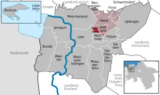 Kaart van Brinkum (Leer)