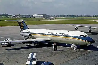 British Caledonian BAC 111-201AC te Gatwick 12 mei 1973