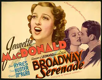 Aanplakbiljet voor Broadway Serenade