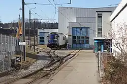 Aansluiting van de fabriek op het spoorwegennet