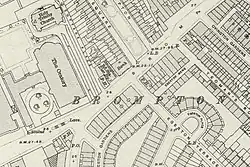 Het station op de topografische kaart van 1915