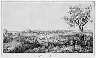 Lithografie "Fulda am 8. November 1850"