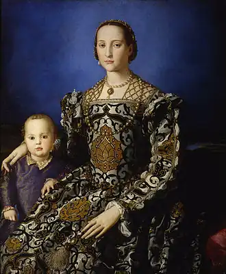 Bronzino: Portret van Eleonora di Toledo en haar zoon Giovanni (1545)