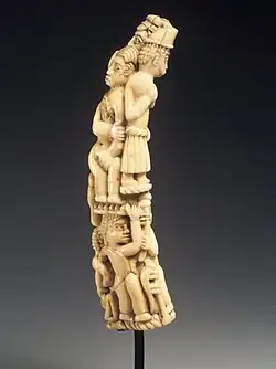 Ivoren beeldje uit Congo, 19e-eeuws