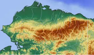 Kaart van Brooksgebergte