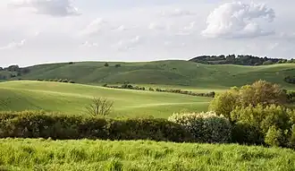 Landschap ten westen van Tølløse