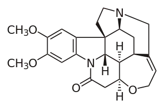 Structuurformule van brucine