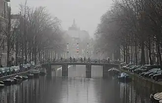 Brug 25 gezien naar het zuiden, december 2016