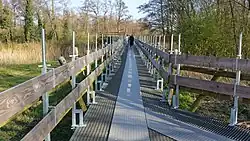 Bamboebrug in de steigers (maart 2019)