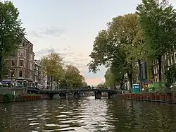 De gezien naar het noorden, met links brug 21. Oktober 2020