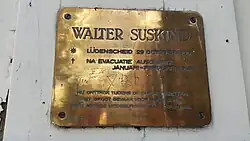 Plaquette Walter Süskind (september 2018)