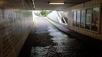 Hortustunnel met Hortus op de achtergrond (augustus 2018)