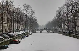 De brug gezien naar het zuiden, nieuwjaarsdag 2009