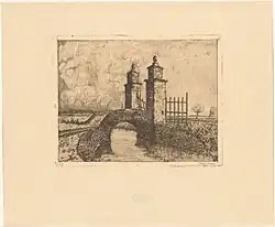 Brug in Loosduinen, ets (1916)