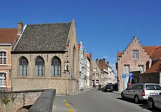 De Beenhouwersstraat gezien vanop de Sleutelbrug