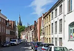 De Schaarstraat gezien vanaf de Coupurebrug