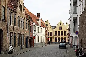 De Sint-Niklaasstraat gezien in de richting van de Oude Burg