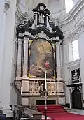 Joseph-Benoît Suvée, De Verrijzenis, op het hoofdaltaar van de Sint-Walburgakerk in Brugge