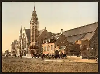Tweede station van Brugge (1879-1886), gesloopt in 1948.