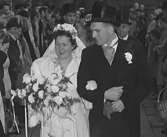 Willy Haverlag huwde in november 1949.