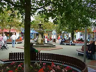 De "Brunnenplatz" in het Märkisches Zentrum