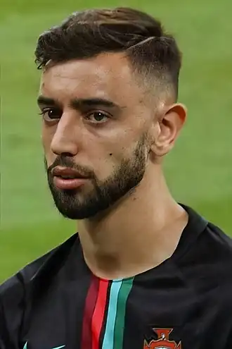 Bruno Fernandes tijdens het WK 2018 in het shirt van Portugal