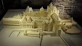 Maquette van het vroegere paleis