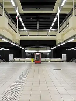 Toegang tot de perrons.