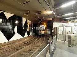 De ondergronds keerlus en eindpunt.