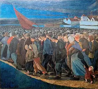 een stakingsavond, van Eugène Laermans