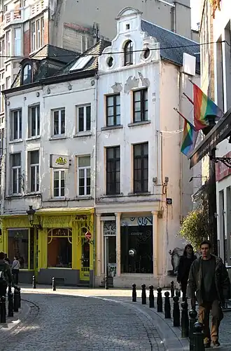 De Kolenmarkt ter hoogte van de Zuidstraat