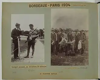 Léon Georget en Lucien Petit-Breton werden in eerste instantie gehuldigd voordat ze gediskwalificeerd werden.