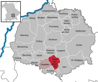 Kaart van Buch am Buchrain