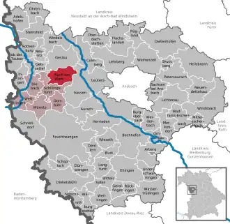 Kaart van Buch am Wald