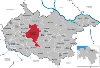 Kaart van Buchholz in der Nordheide