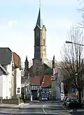 Dorpsgezicht Buer met de toren van de Martinikerk (1855) die de bijnaam potlood draagt