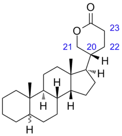 Structuurformule van bufanolide