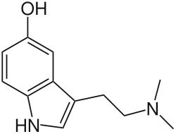 Structuurformule van bufotenine