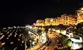 Boulevard van Buġibba bij nacht